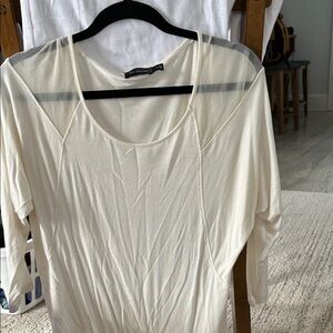 The Limited Cream Sheer Blouse